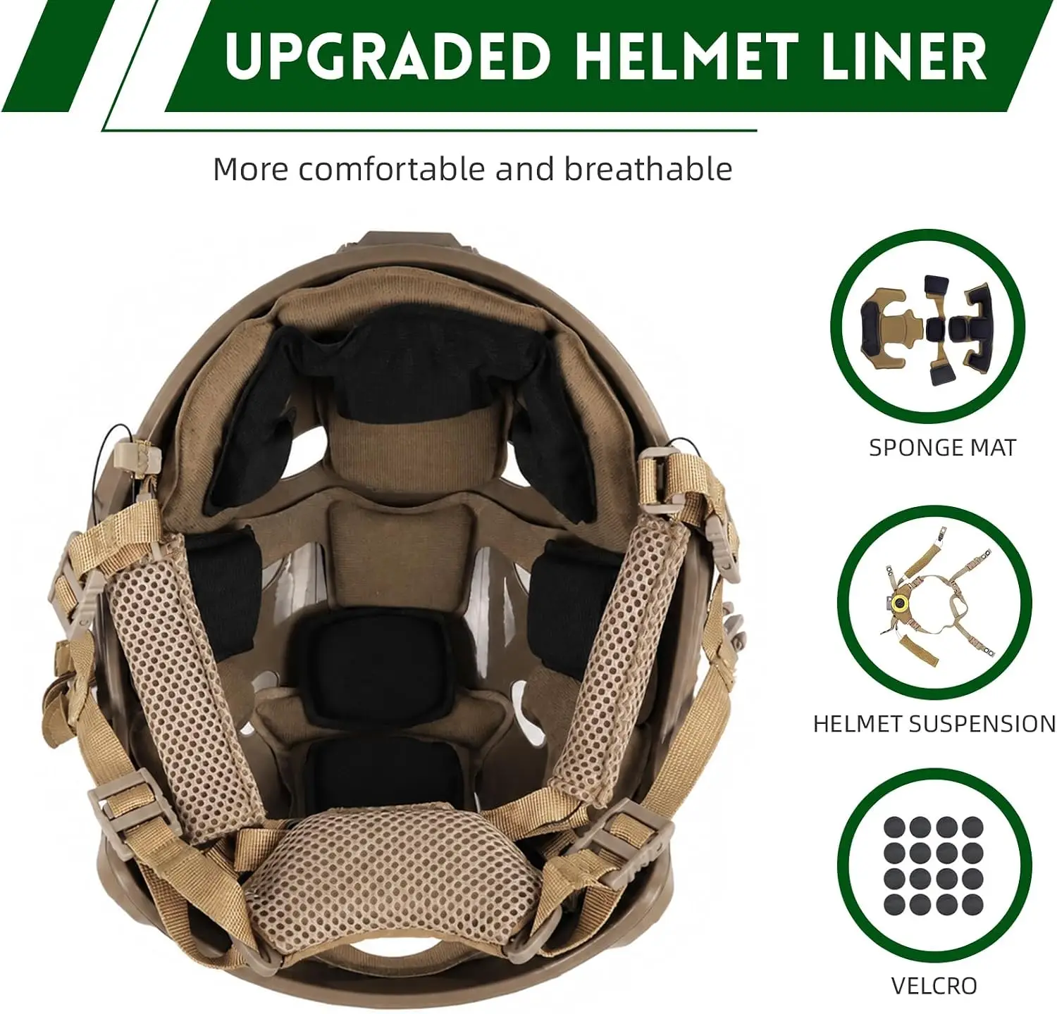 Adjustable Tactical Helmet Set Airsoft protection helmet Kit with Counterweight Pouch Cover for CS Cosplay Combat Training