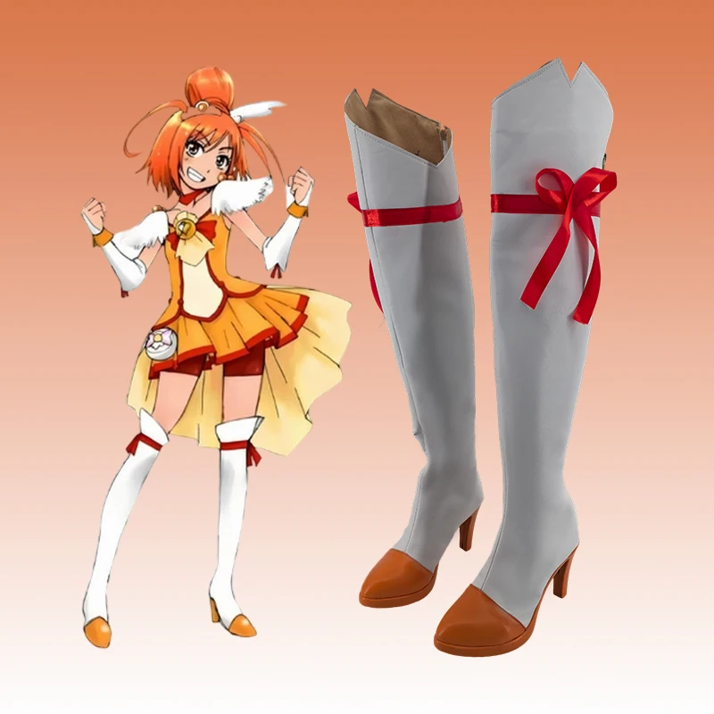 Anime Kid Glitter Force Hino Akane Glitter Sunny Cure Sunny Boots Cosplay Shoes Halloween Costumes for Women Carnival Party