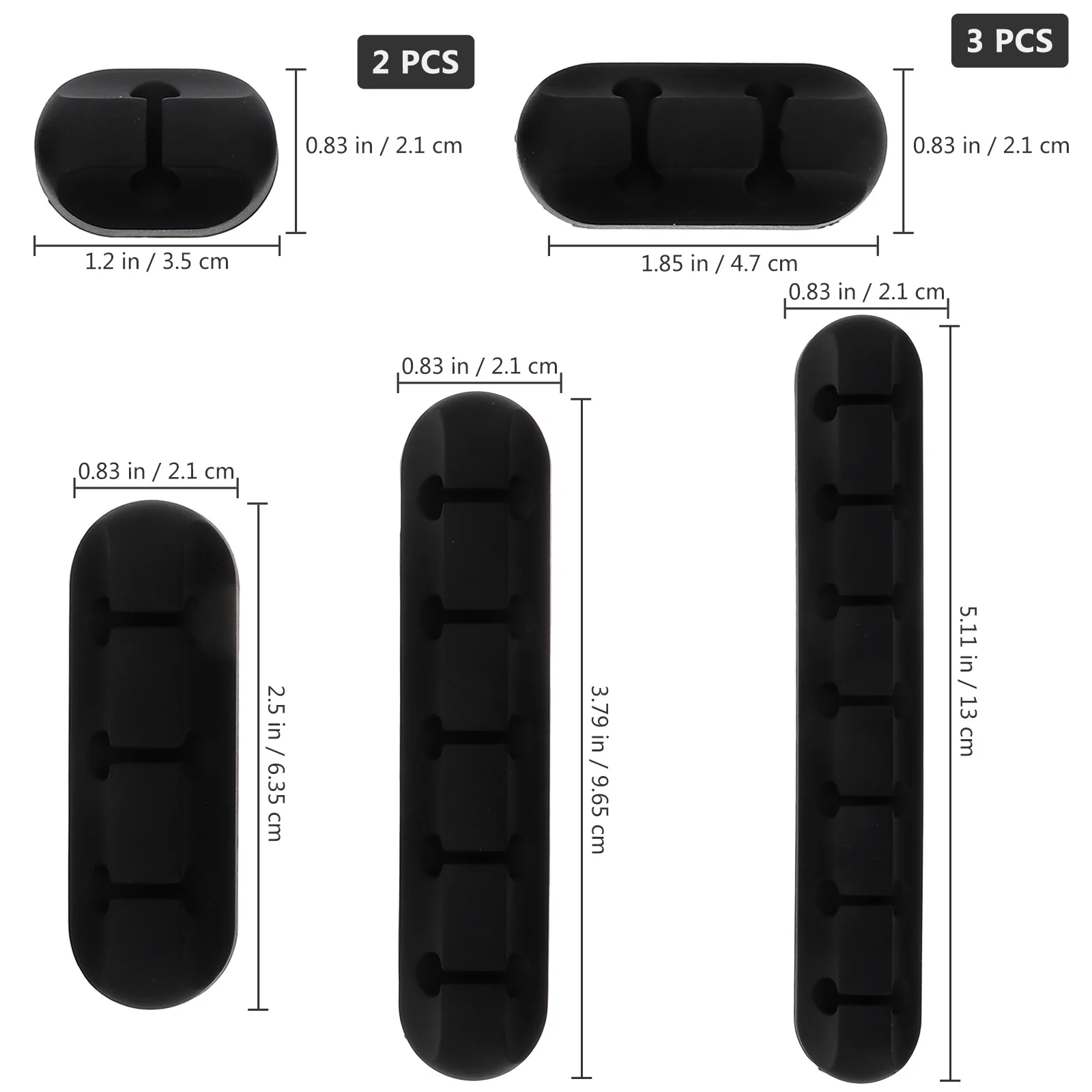 8Pcs Cable Organizer Clips Self Adhesive Cord Management Tool Eco Friendly Wire Holder for Desktop Office Cable Management