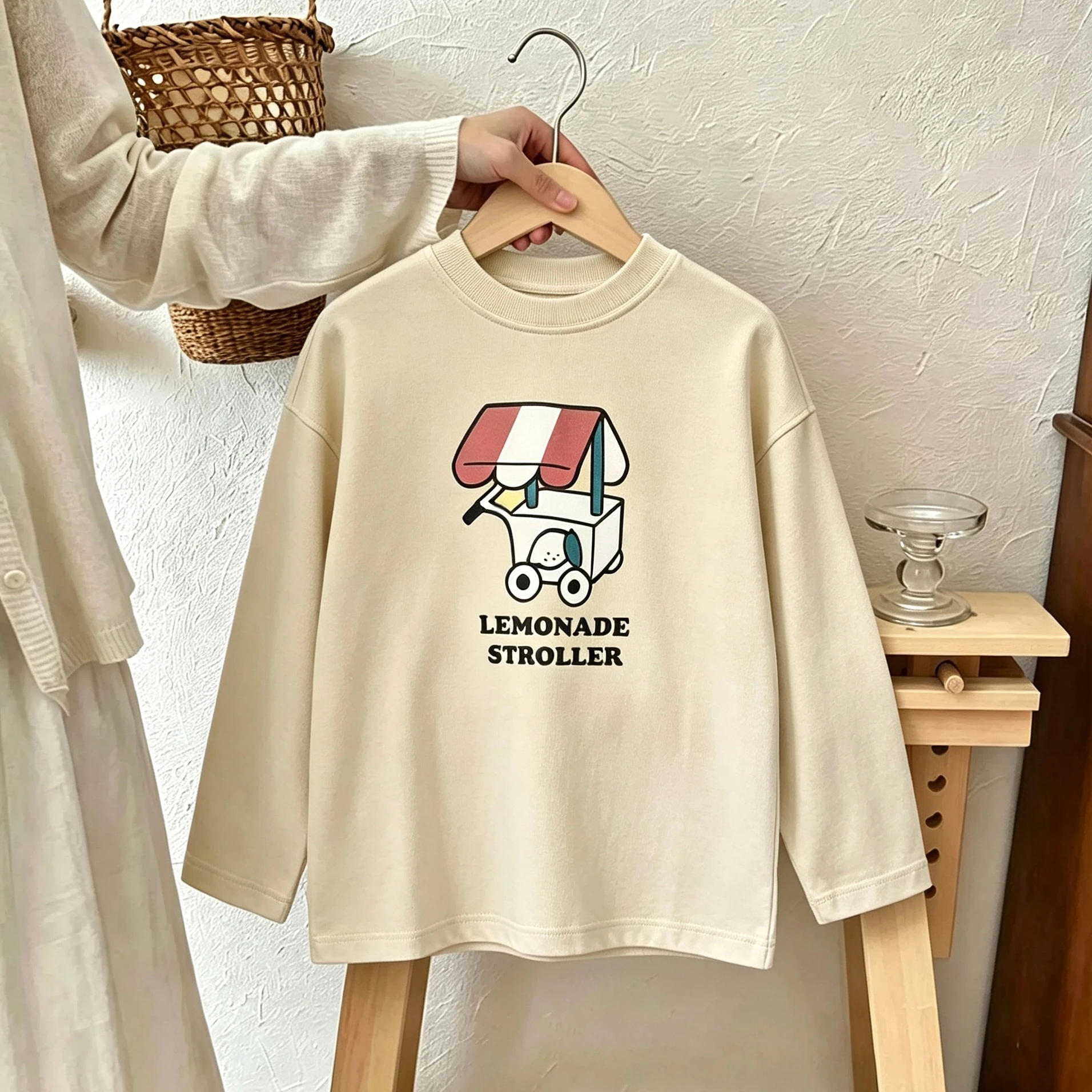 Toddler New Design TShirt Spring Summer Clothing Long-sleeved Tops Outer Wear Kids Boys Thin Simple All-match Printed Tees