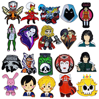 Cartoon Comic Superhero Collection Brooches Badges Metal Enamel Lapel Pins Cartoon Metal Button Brooches Jewelry Accessories