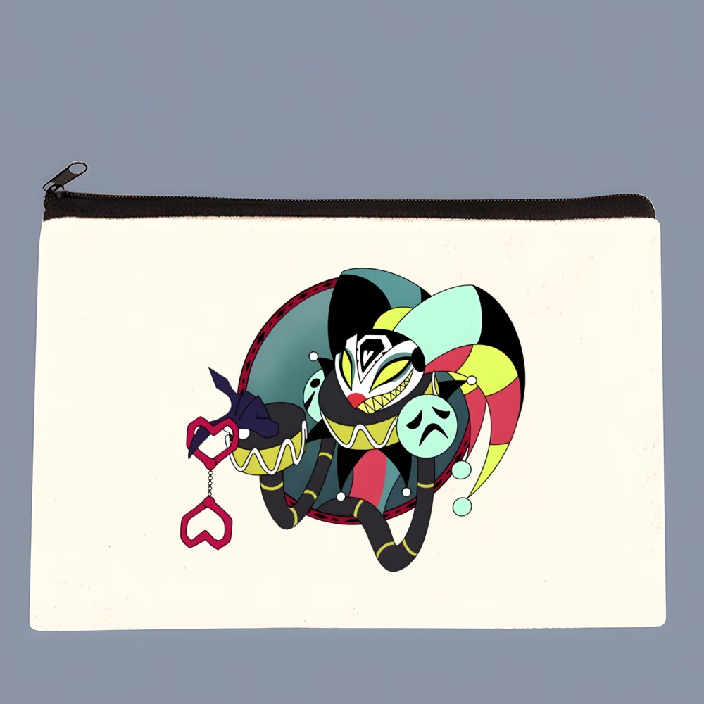 Cartoons Helluva Boss Canvas Coin Purse Custom Coin Purse Illustration Key Case Simple Small Cloth Bag New Creative Coin Purse