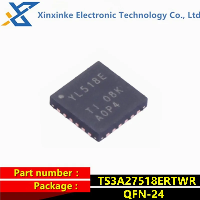 5PCS TS3A27518ERTWR YL518E WQFN-24 Multiplexer Switch ICs 6B 1-of-2 Mux/Demux w/ 240 MHz BW Single Supply Brand New Original