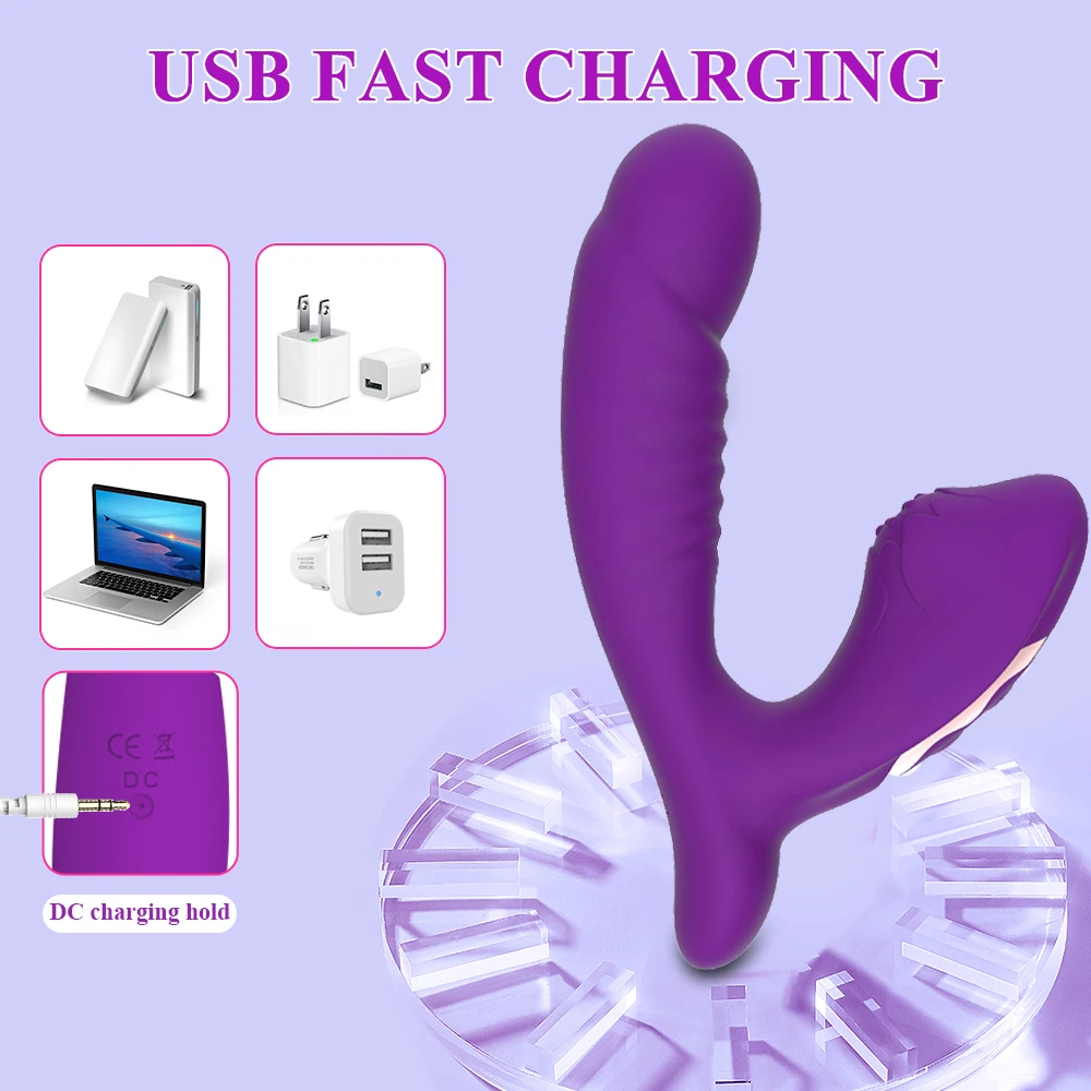 2 IN 1 Vagina G Spot Vibrator Dual Motor Powerful Vibrating Clitoral Anal Wearable Massager Adult Sex Toys for Women and Couples