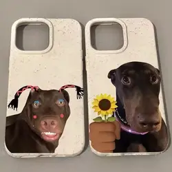 Funny Dog Creative Phone Case Suitable For iPhone 16 15 14 13 12 11 Pro Max XR XS Max 7 8 Plus Couple Anti Fall Protection Cover