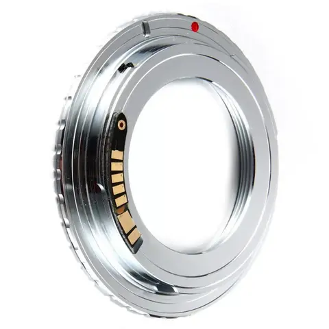 M42 to EF Camera Lens Adapter Copper Screw Mount Adaptor 3rd Chip Silver Infinite Focus Electronic Step Ring for Canon