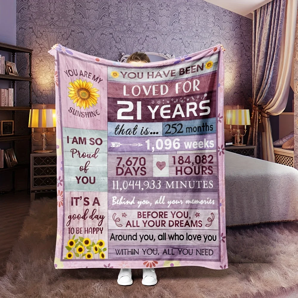 A Unique Blanket for Their 21St Birthday Gift, a Special Present for Turning 21, And Decorations to Celebrate Their 21St Birthda
