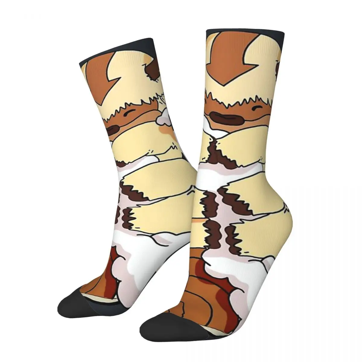 Happy Funny Cute Appa Cloud Men's Socks Retro Harajuku Avatar The Last Airbender Hip Hop Novelty Seamless Crew Crazy Sock