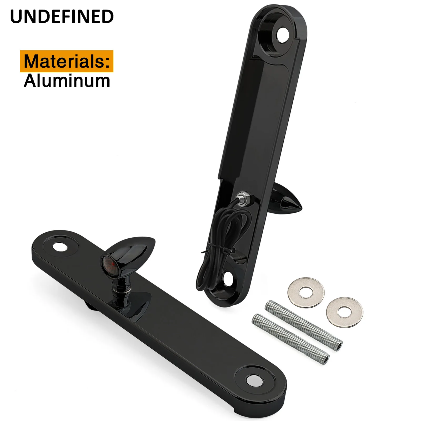 Motorcycle Front Turn Signal Relocation Bracket Kit For Harley Touring Electra Street Glide Road King 1997-2013 - Black/Chrome