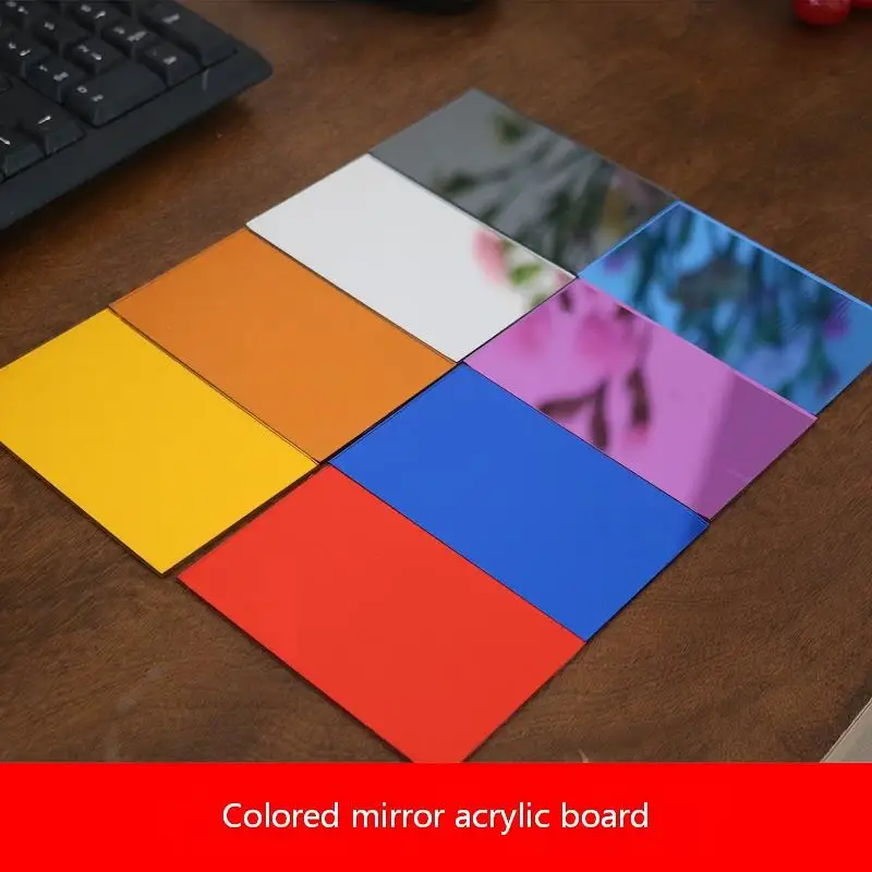 Multi Color Acrylic Mirror Panel Gloss Reflective PMMA Mirror Board Custom Size Laser Cutting For Ceiling Wall Commercial Decor