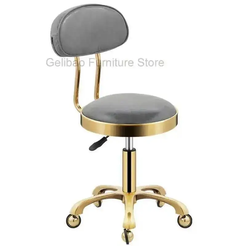

Barber Rotating Pulley Circular Lifting Stool Professional Chair Lounge Pedicure Barber Chair Beauty Salon Stool 가구 바퀴의자