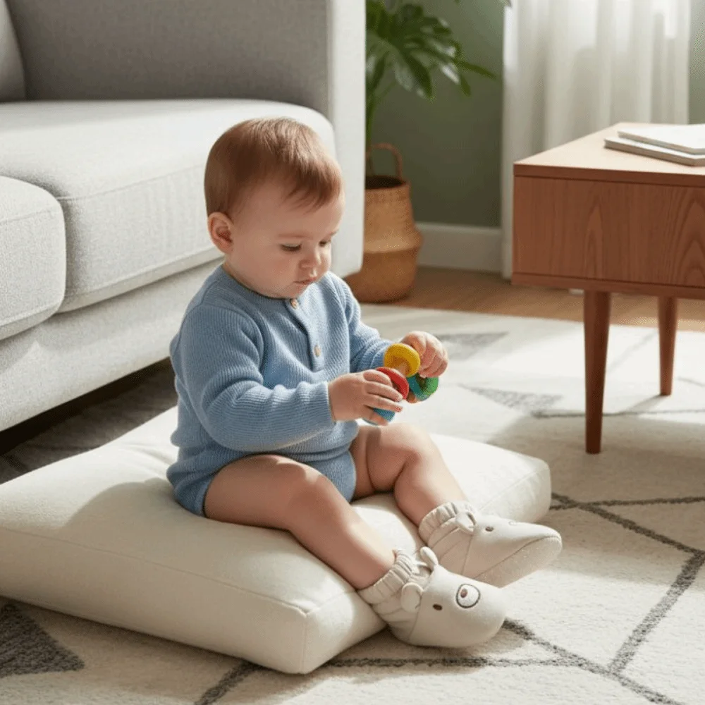 أحذية أطفال قطنية عصرية ناعمة مضادة للانزلاق للرضع مشوا لأول مرة بنمط حيوانات مع آذان أحذية رياضية للأرضية لحديثي الولادة #5