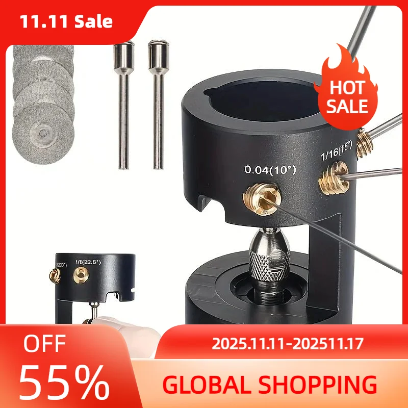 

Electrode Sharpener Grinder TIG Welding Tool Multi-Angle and Offset Horizontal Hole Grinder with Cutoff Slot for Welding Aids