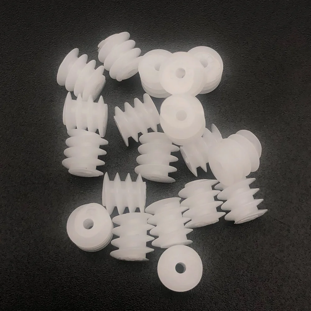 20Pcs/Lot 0.5M661.5A 0.5 Module 0.5M Plastic Spindle Worm Reduction Gear Dia.6MM X L/H 6MM Bore Aperture Hole 1.45MM 1.5MM 1.5A