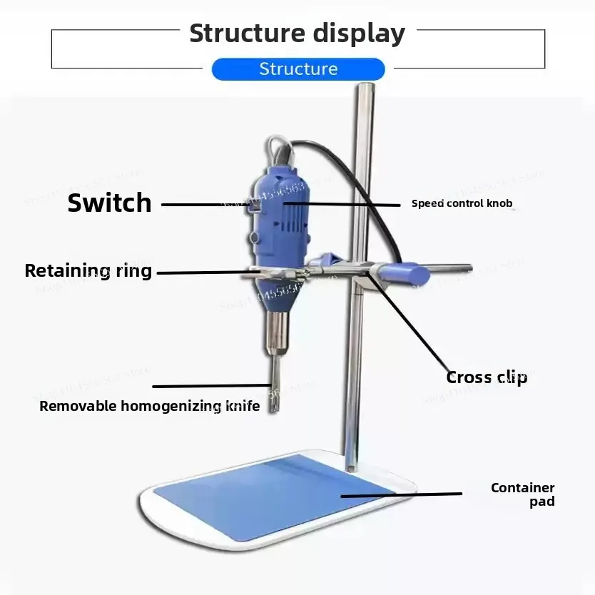 Laboratory Handheld Homogenizer High-Speed Shear Emulsifier JZ-10 Homogenizer 220V Disperser 180W