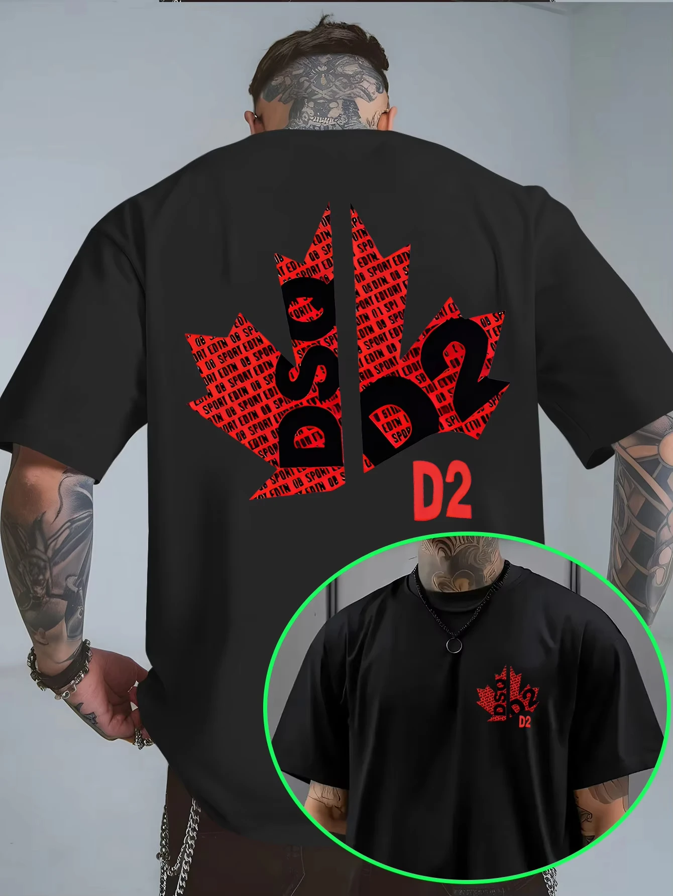 2026 Neues Herren 100% Baumwoll-T-Shirt mit Aufdruck Lässiges Kurzarm-Streetwear-Oberteil – Detail 6
