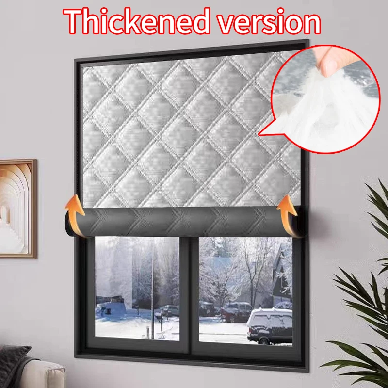 

thicken，Winter windproof warm curtains,sealed windows，Blackout and soundproof,Warm winter curtains,bedroom cold-proof thermal