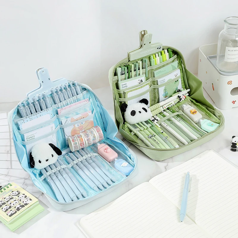 Learning Levert 12 Raster Grote Capaciteit Etui Oversized Briefpapier Tas School Briefpapier Rits Pen Geval