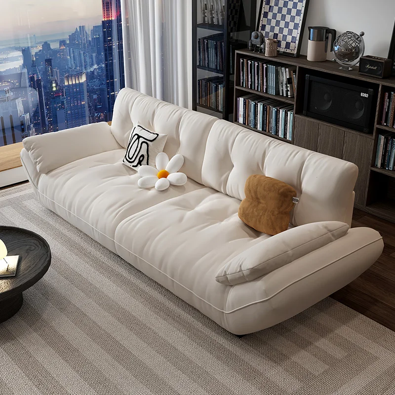 Leave-in technology cloth sofa fabric sailboat small apartment three double living room simple
