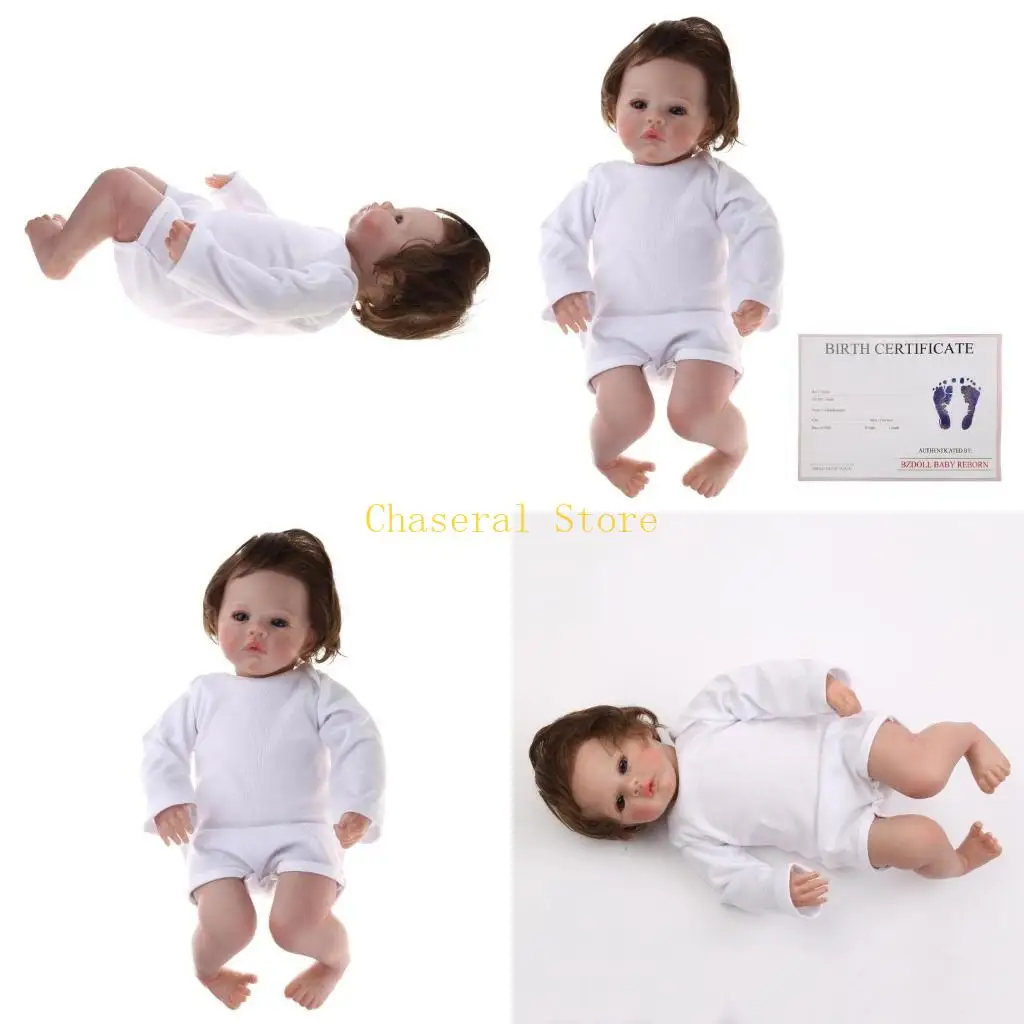 

E7CE 45cm Real Looking Baby for Doll Soft Silicone Realistic Looking