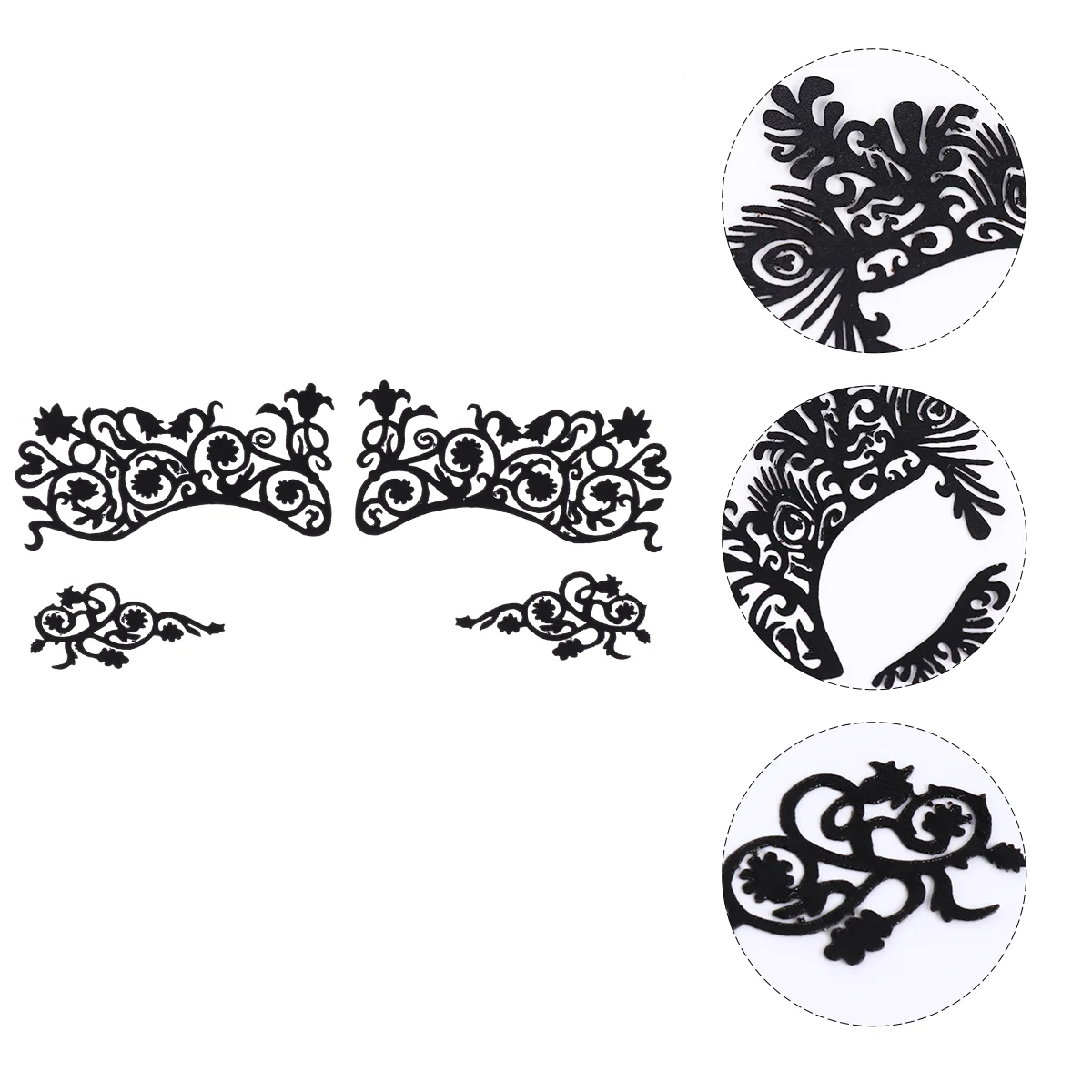 

5 Pairs Eyeliner Stickers Masquerade Makeup Stickers Temporary Eye Stickers Makeup Stickers Face Stickers Makeup Gothic Makeup