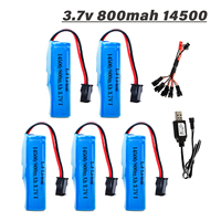 14500 li-ion battery 3.7v 800mah with 4WD 1:16 off-road Car Toys Battery For JJRC C2 D828 RC Car with SM-2P plug Parts