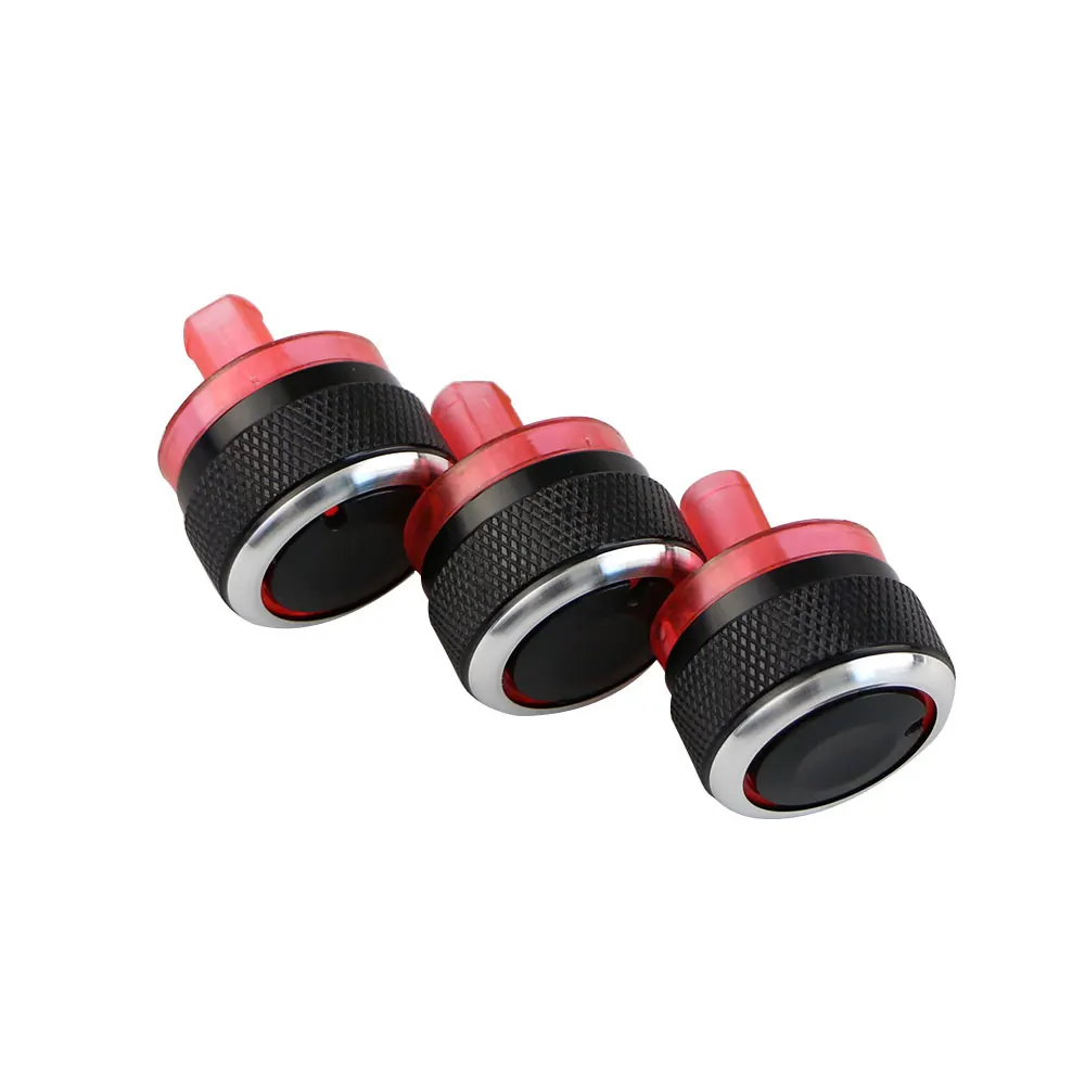 3Pcs/Set Car AC Panel Knob for Peugeot 206 207 2005 - 2011 for Citroen C2 AC Heat Control Knobs Switch Sticker Accessories