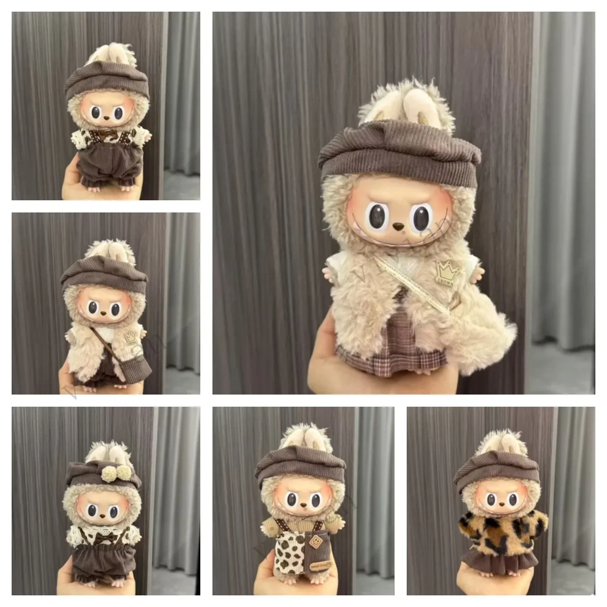 Mini Doll'S Clothes Outfit Accessories For 15-17cm Labubu Idol V1 V2 Retro Style Hat Set Artistic Style Small Painter's Clothing