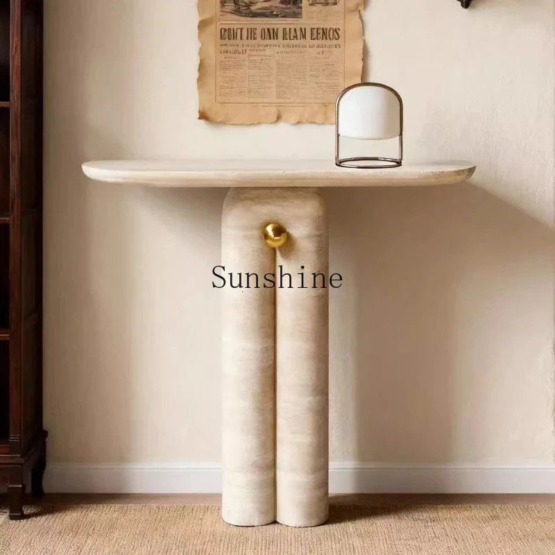 

French entrance aisle long case few marble observation deck