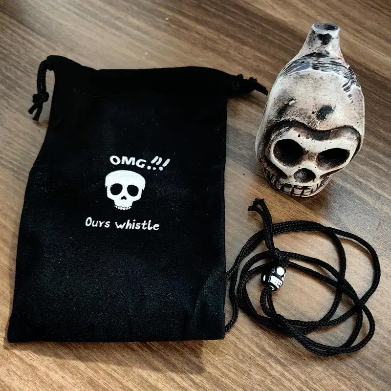 Authentic Aztec Whistle Skull Spooky Human Death Scream Loud Whistle High Decibels Authentic Human Sounding Screams