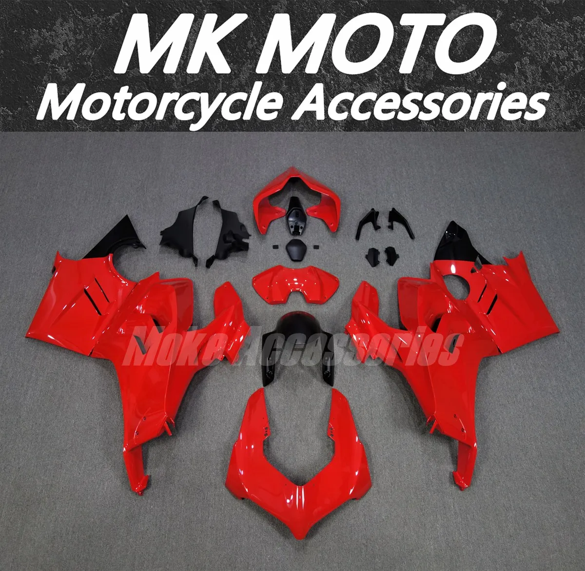 

Moke moto Moke Moto Комплект кузова мотоцикла для Panigale v4s v4r 2023 2024, комплект обтекателей, подходит для инъекций ABS, красный, черный, новый, новый
