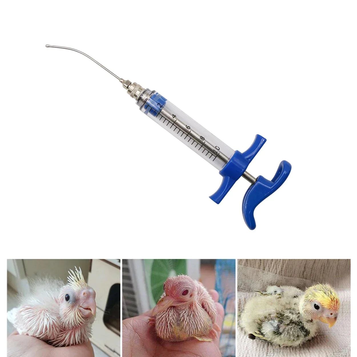 

Parrot Feeding Tubes Birds Feeding Syringe Kit Curved Gavage Tubes Bird Feeding Feed Baby Bird liquid Food Gavage Needle
