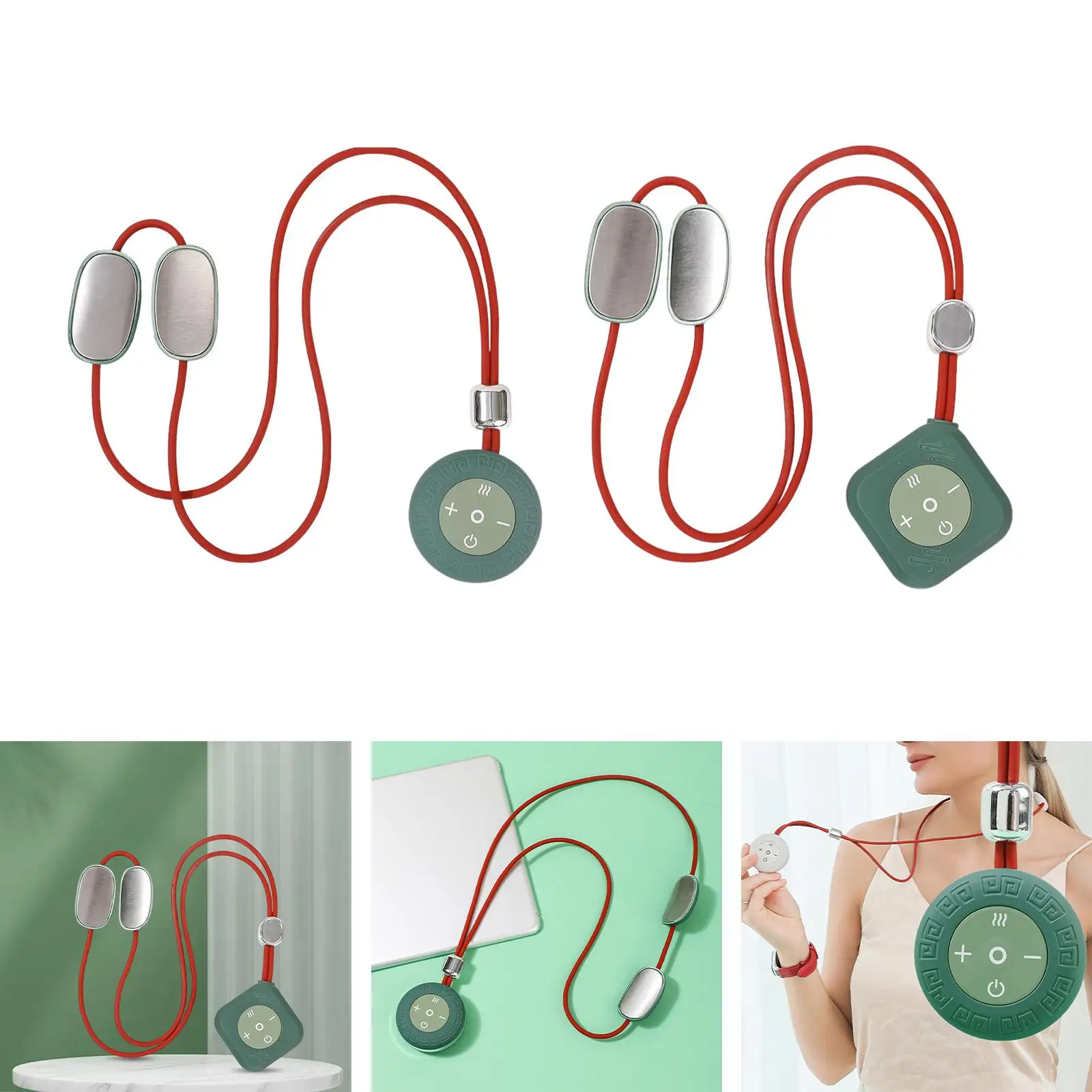 จี้อีเอ็มเอสชาร์จประคบร้อน Alat pijat leher สำหรับผู้ชายที่คอ