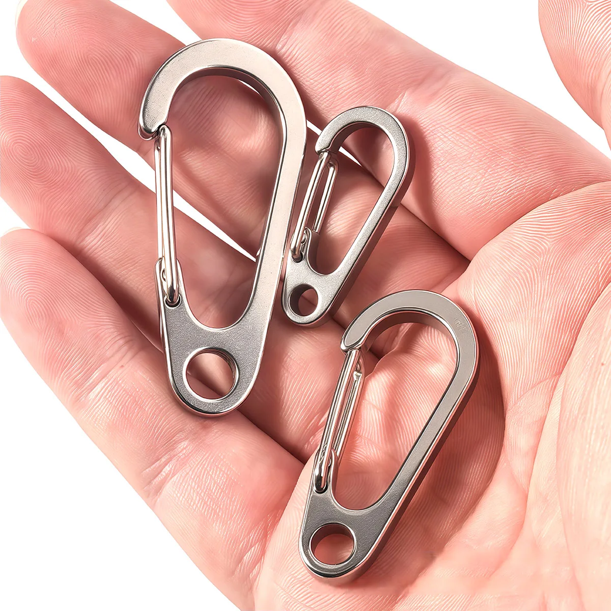 304 الفولاذ المقاوم للصدأ جراد البحر مشبك المشبك المفاتيح Carabiners في الهواء الطلق المشي لمسافات طويلة التخييم D-حلقة ظهره سلسلة مفاتيح الربيع خطاطيف قافلة للقفل
