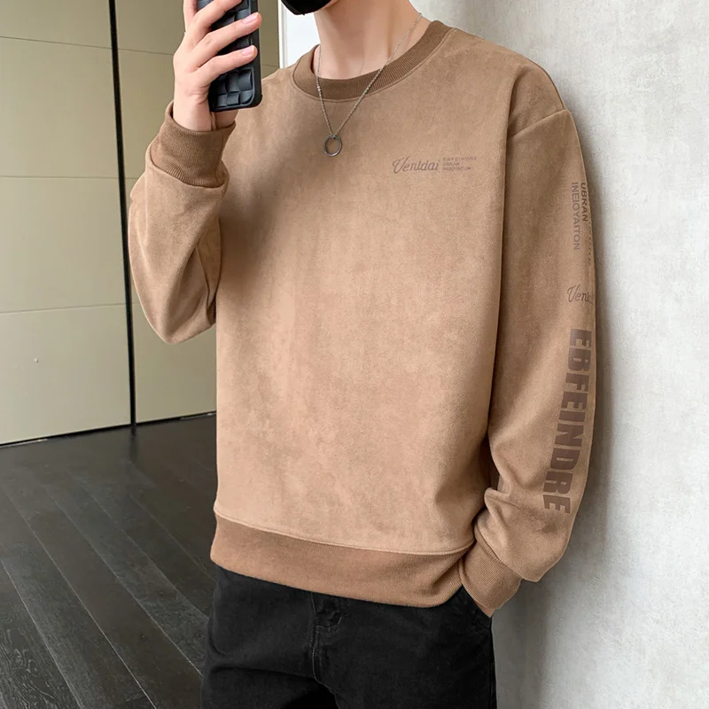 Spring Men Hoodies Sweatshirts Long Sleeve Tops Solid Color Casual Mens Sweatshirt Streetwear Basis Autumn New Hip Hop Pullovers