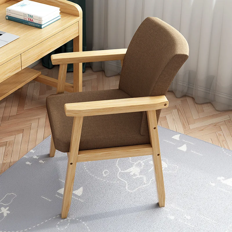 

Chair Back Home Simple Solid Wood Computer Chair Desk