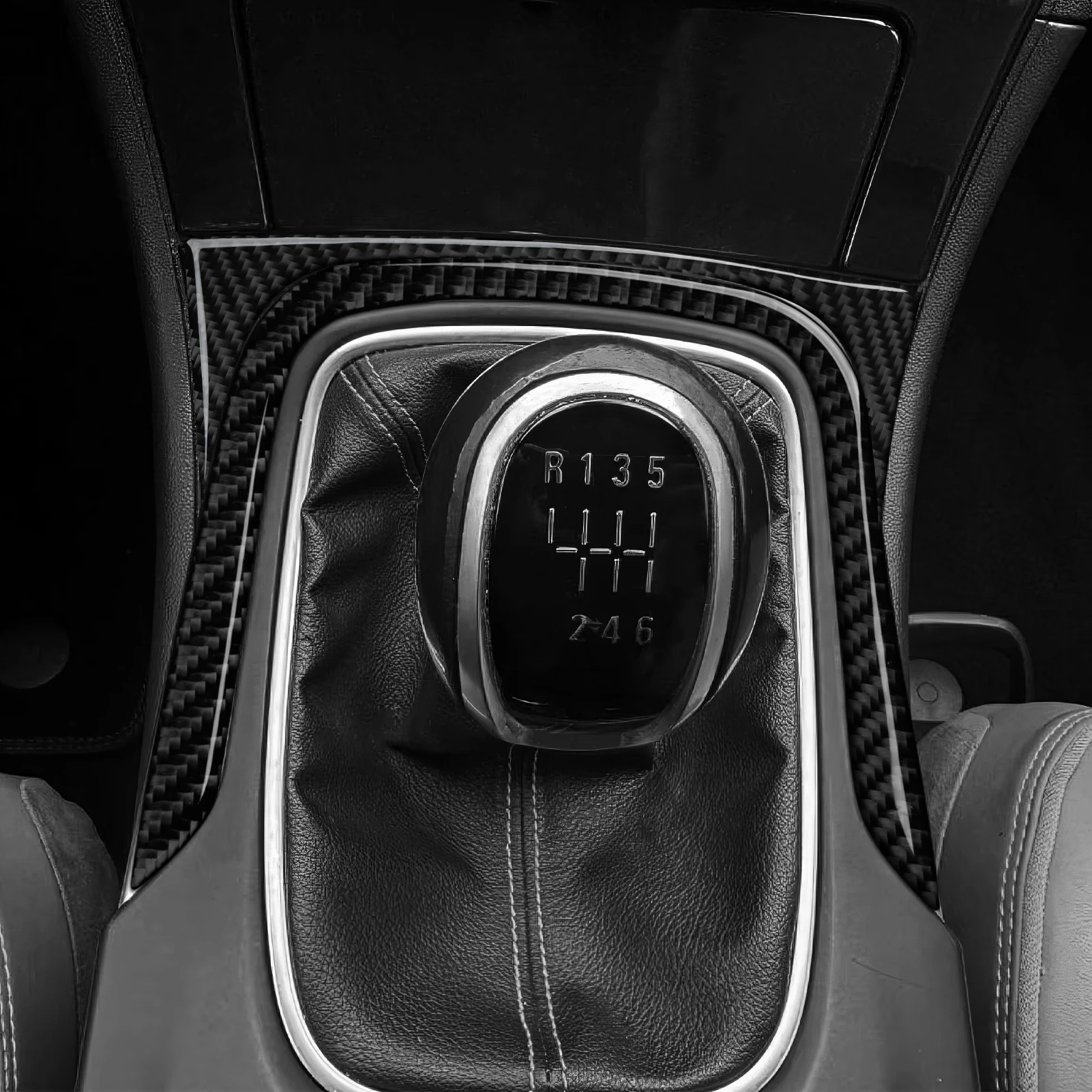 2pcs Carbon Fiber Interior Sticker Set. Car Center Console Gear Shifting Panel. For Opel Insignia A (2008-2013) Trim Accessories - view 3