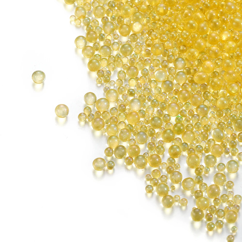 100g 0.4-3mm Mini Bubble Ball Kralen Kleine Glazen Kraal Hars Vulling voor Siliconen Mal UV Hars Epoxy Filler DIY Nail Art Decor