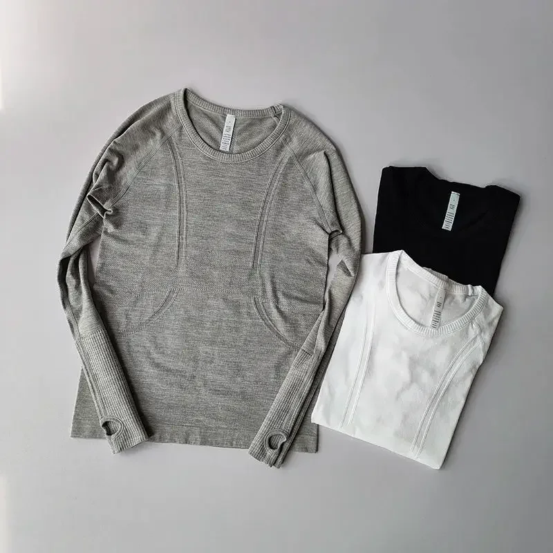 

Women's Big-name Yoga Clothes of The Same Style, Sports Long-sleeved Seamless Slimming Pula Quick-drying Running Fitness Clothes