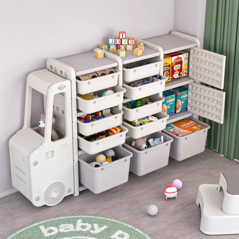 Durable furniture shelf organizer rack box child car shape for with 5 drawers baby cupboard toy storage children kids' cabinets