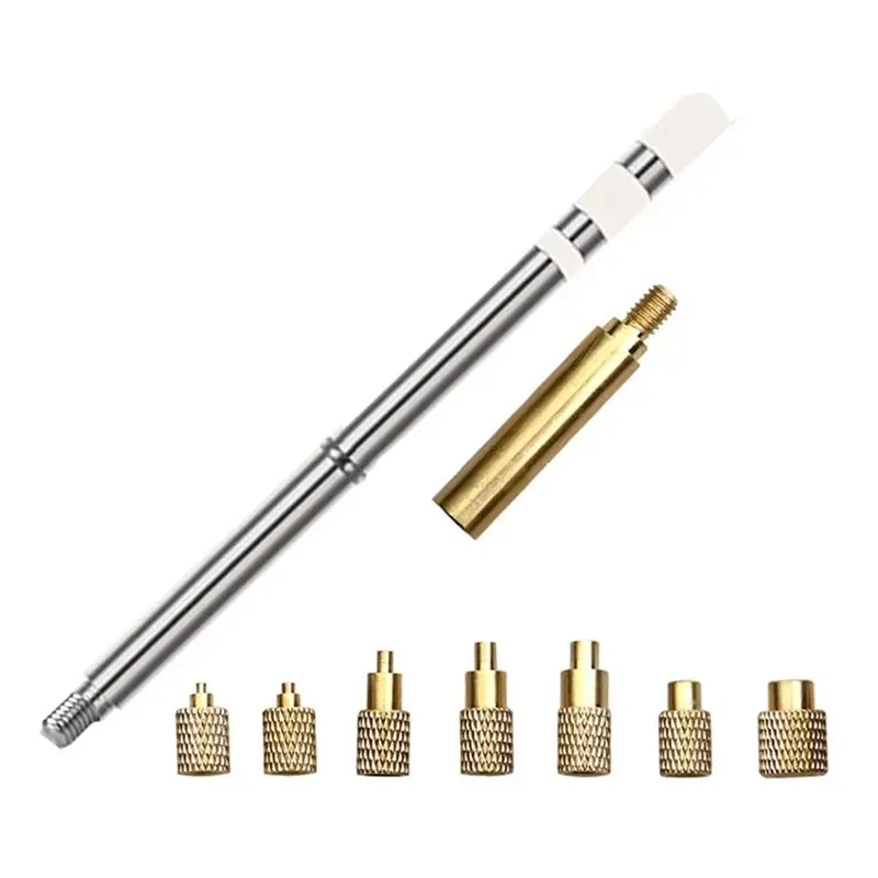 AB34-3D Print Accessory Brass Hot Nut Insertion Kit Heat Insert Nut Iron Thread Head M2-M8 Tips For 936 T65 T85 Soldering