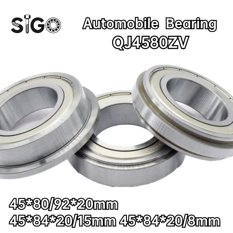 1PCS QJ4580ZV Flange Bearing 45x80/92x20mm 45*84*20/15mm 45*84*20/8mm, Four Point Angular Contact Ball Bearing