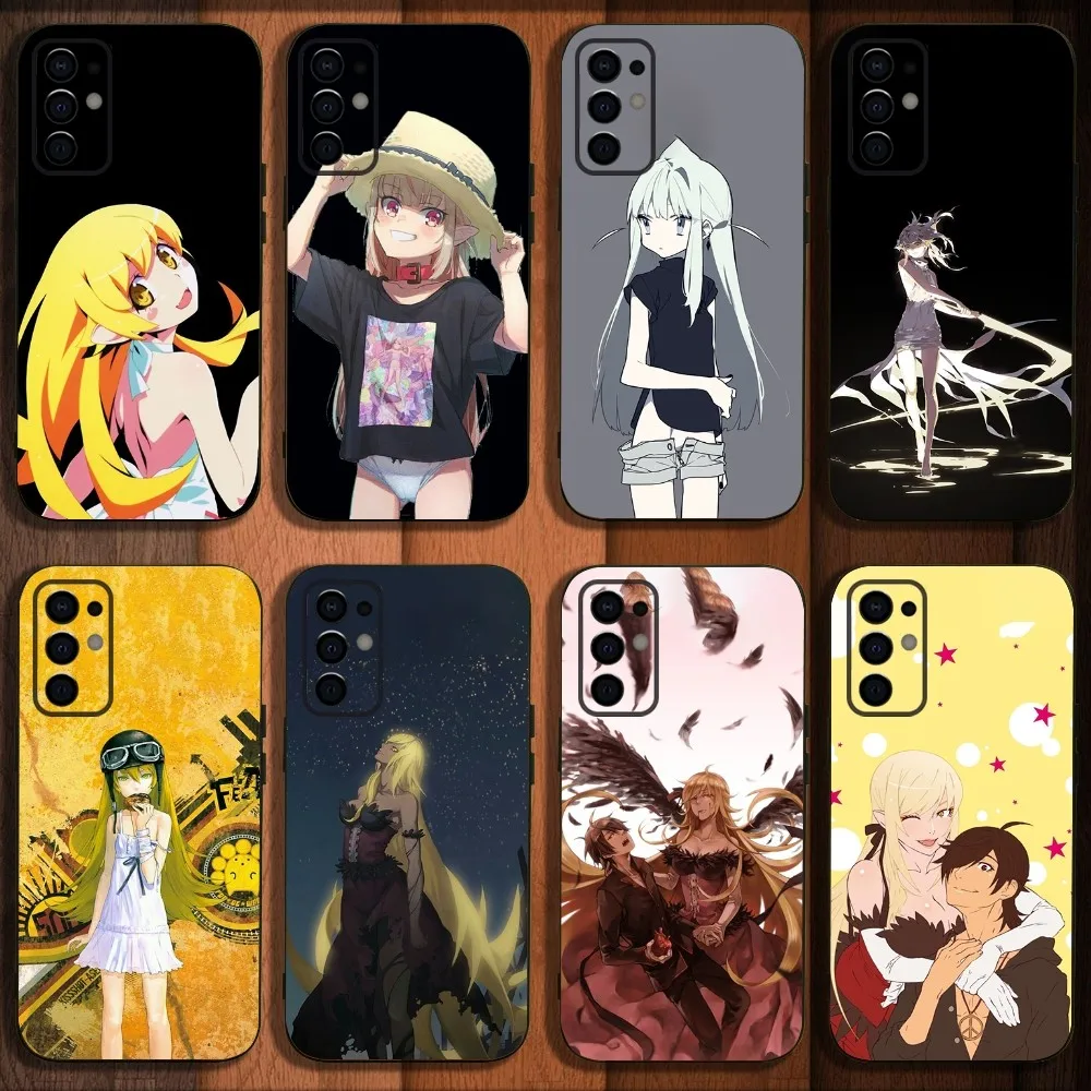 Funda de teléfono de Anime serie M-Monogatari S para Samsung S24,S21,S22,S23,S30,Ultra,S20,Plus,Fe,Lite,Note,10,9,5G, funda suave negra