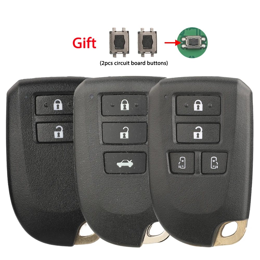 

jingyuqin For Toyota Prote Yaris Hiace Spade Sinnea Vios Replacement Smart Remote Car Key Shell Case Fob gift of board buttons