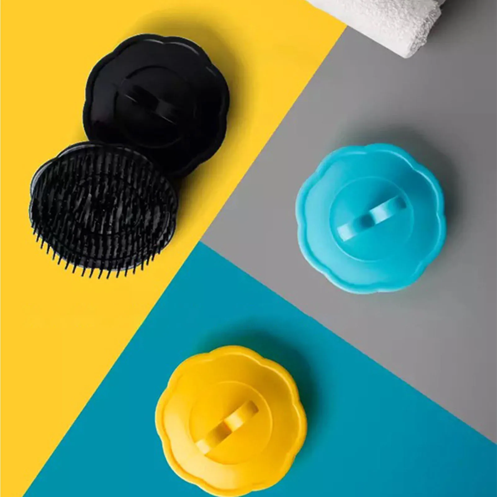 1pc Hair Massager Comb Round Scalp Care Hair Brush Promote Hair Growth Scalp Plastic Combs Hair Scrub Comb