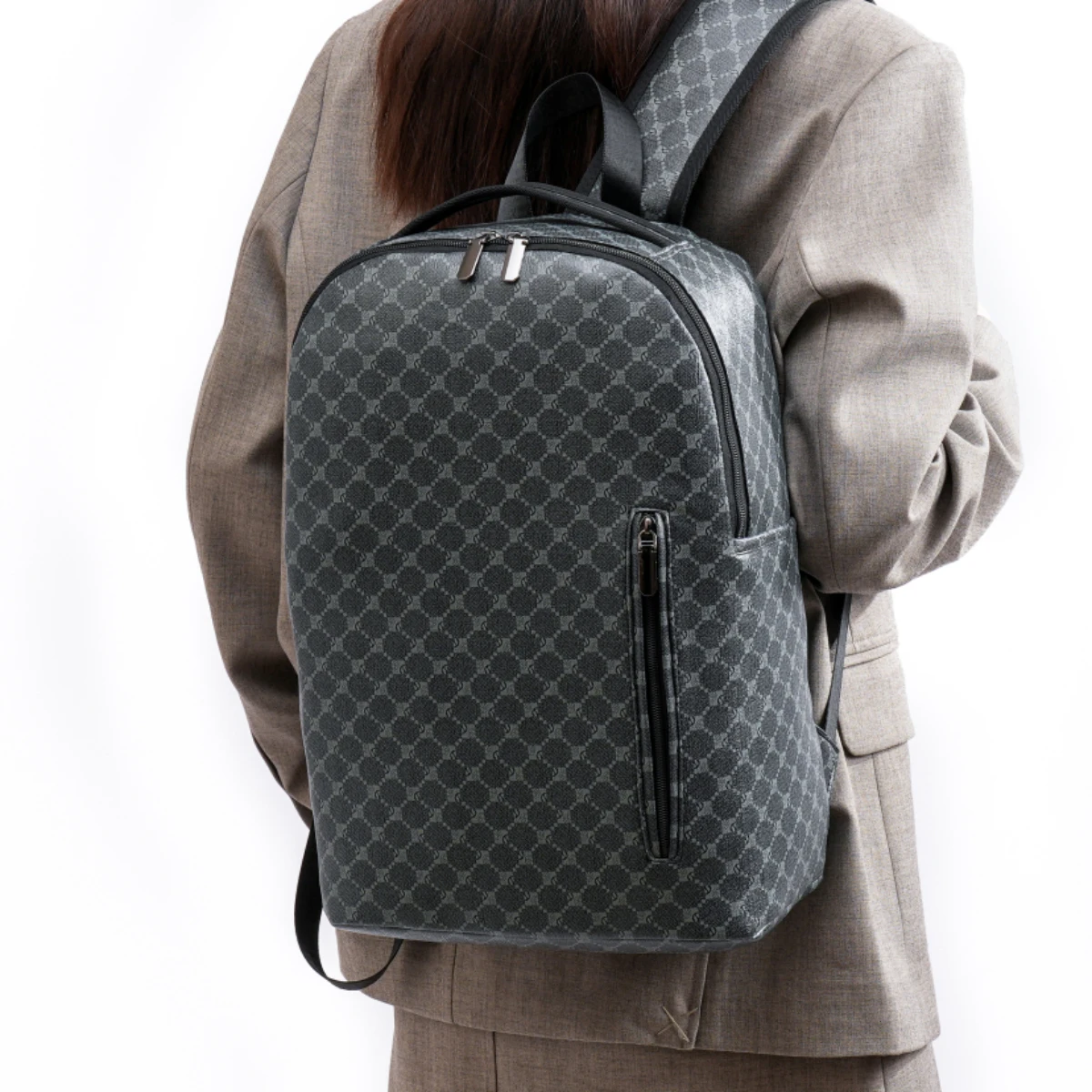 Black High-Quality Travel Backpack, Genuine Waterproof Backpack, Unisex Backpack, Suitable for Male and Female College Students, Middle School Students, Meetings, and Business