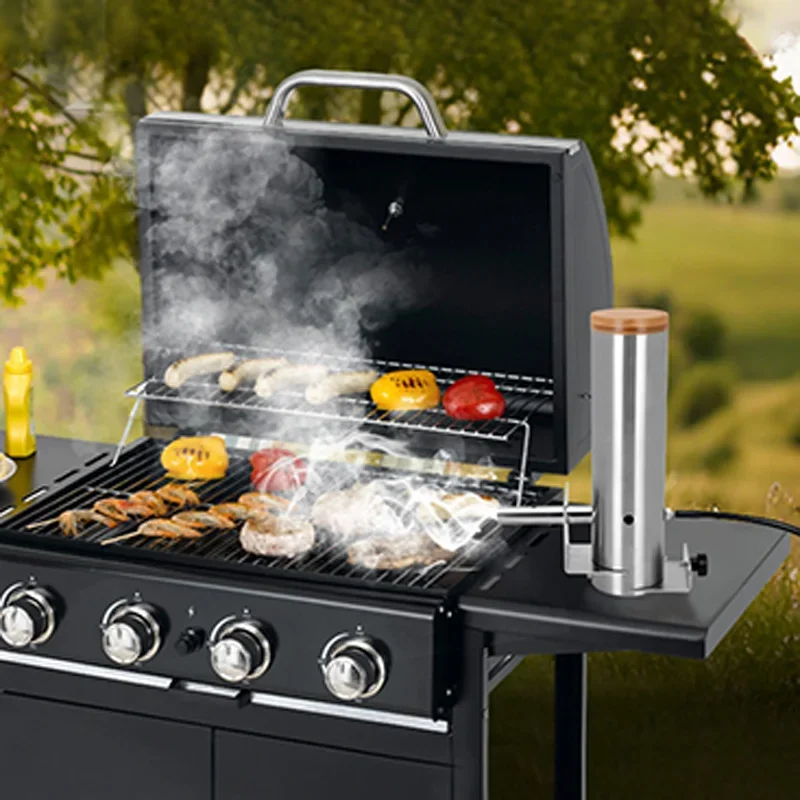 Portable Electric BBQ Smoker (with Air Pump) Wood Chip and Pellet Outdoor Cold Smoker with Adjustable Smoke Output