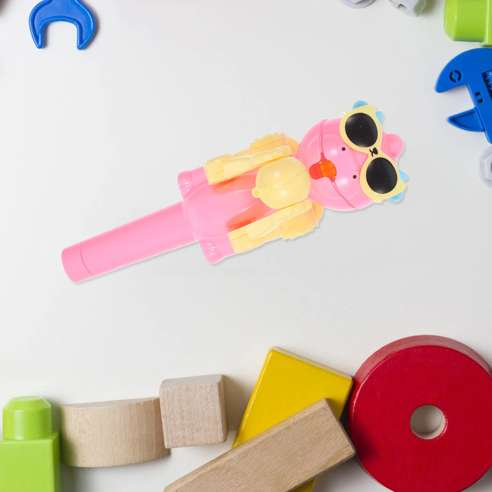 

Kids Toy Dinosaur Robot for Creative Storage Lollipop Holder Pink Candy Launcher