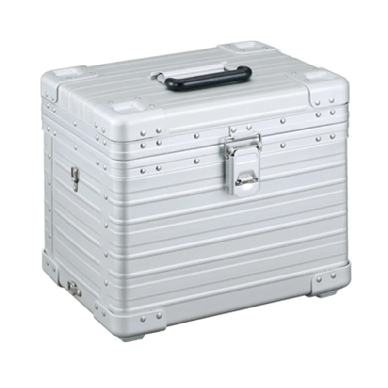 Aluminum Tool Box, Multi-Purpose Attache Case, Waterproof Shockproof Dustproof, Lightweight, Foam Insert, 128x40x30cm