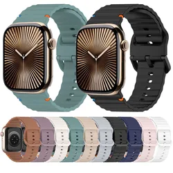 Silicone Straps for Apple watch 10 Band 46mm 44mm 40mm 45mm 42mm 49mm 41mm correa bracelet iWatch series 9 8 6 7 5 SE 3 ultra 2